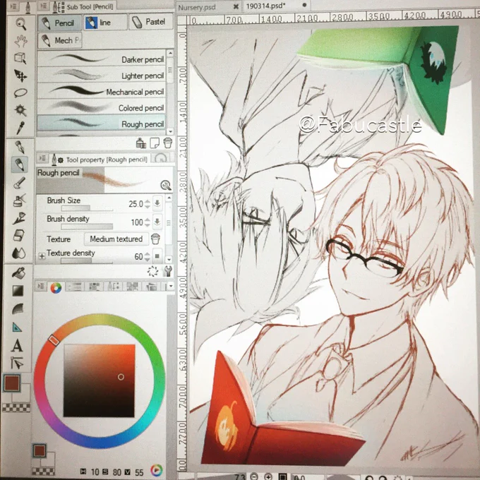 Jekyll/Hyde WIPs for FGO playing cards @nullarypro 