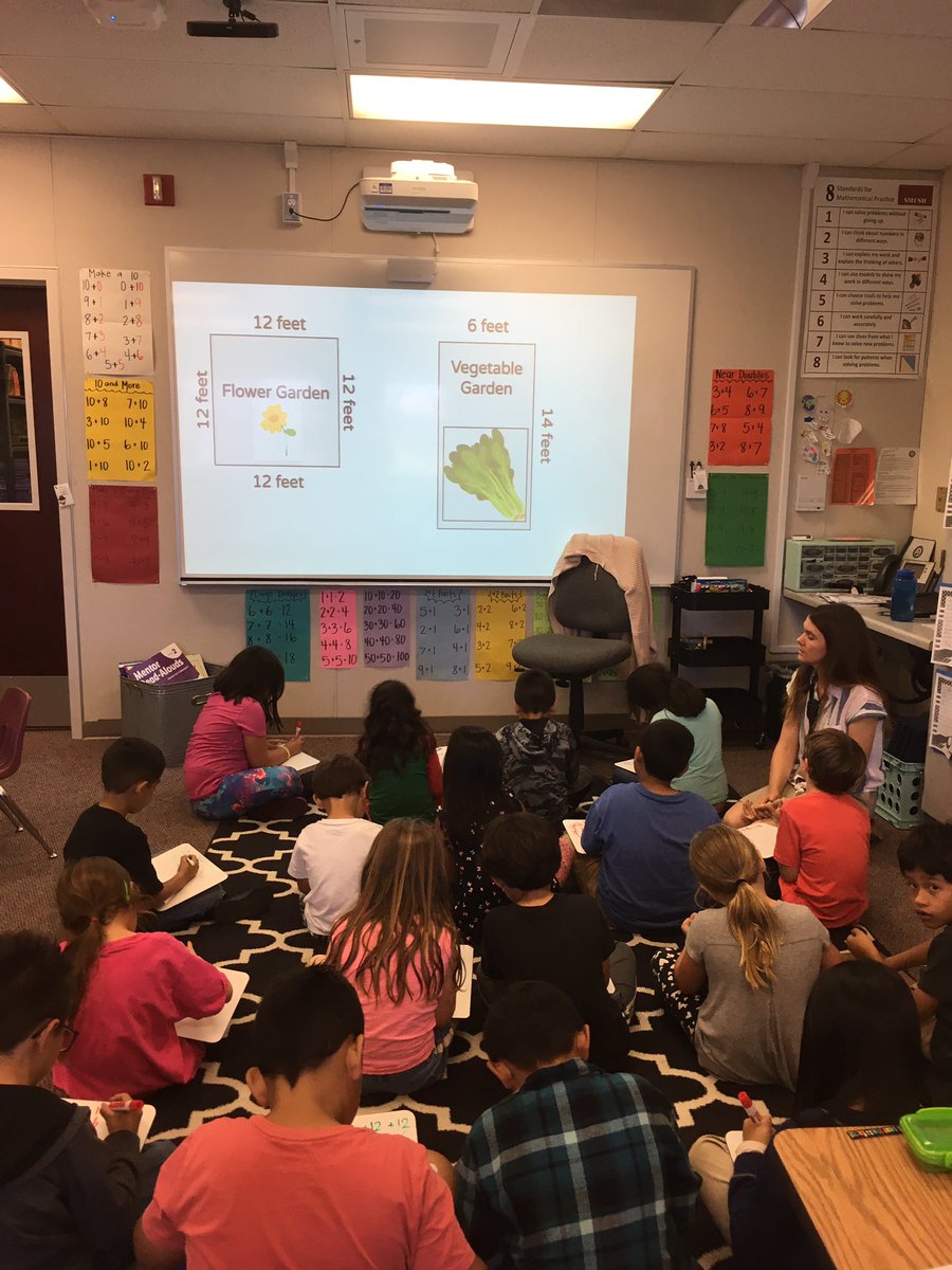 MrsHein1's tweet image. Had a great time trying your garden gate problem in @LaceybRowland first grade class today. Thanks for sharing @BHenigSME Loved seeing the different ways Ss approached the problem. #TOESmath