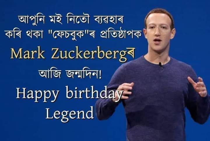 Many many happy returns of the day Zuckerberg, Happy birthday to you 