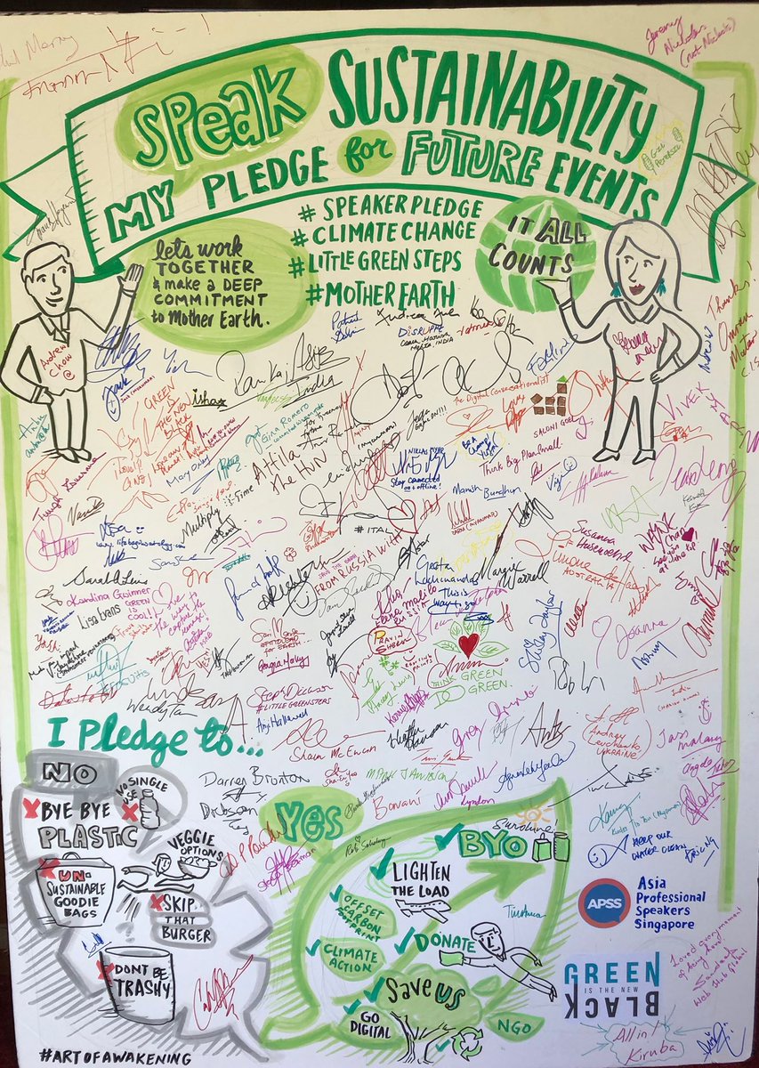 AndreaTEdwards's tweet photo. #APSC19 was a knockout success. What I'm most excited about was getting 100s of speakers signing the Speakers Sustainability Pledge. You can be part of this too. Read what we did then join us #MX #SpeakerPledge #ClimateChange #MotherEarth #LittleGreenSteps https://t.co/8QS1yurmXI https://t.co/PsIO17AzqO