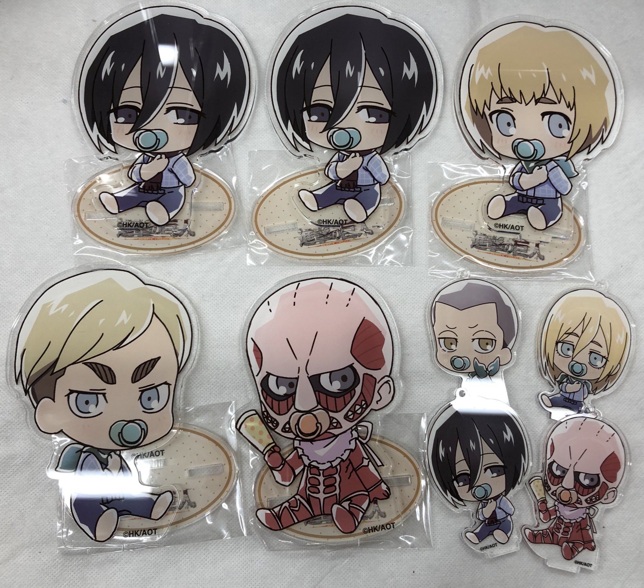 K Books キャラ館 少年まんが 入荷情報 進撃の巨人 きゃらドリ コラボのミニキャラアクリルスタンド キーホルダーが入荷致しました ばぶばぶ可愛いみんなのお迎えは ぜひ アニメ館 へ お待ちしております Kbooks ミカサ アルミン