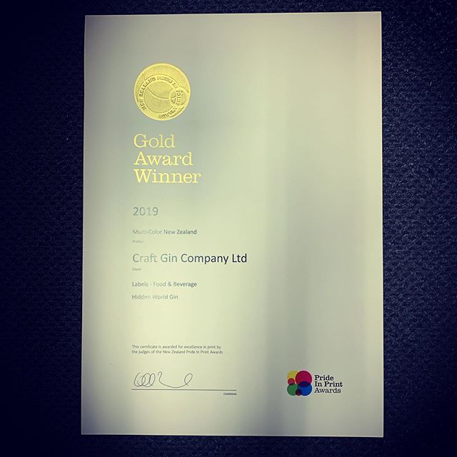@multicoloraustralia won a Gold Medal for our labels at the Pride In Print Awards. #goldmedal #ginlabeldesign #nzgin #congratulations #welldone bit.ly/2LJIgu2
