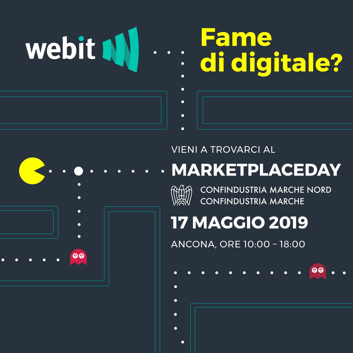 webit_it's tweet photo. Analisi di mercato #TrasformazioneDigitale progettazione #DataDriven per aziende #B2B
Meet @webit_it al Confindustria #MarketplaceDay Ancona 17 maggio 2019. @ConfMarcheNord
> https://t.co/NBJXiME3r6
#digitalmarketing #industry40 https://t.co/wqmtK7J1FS