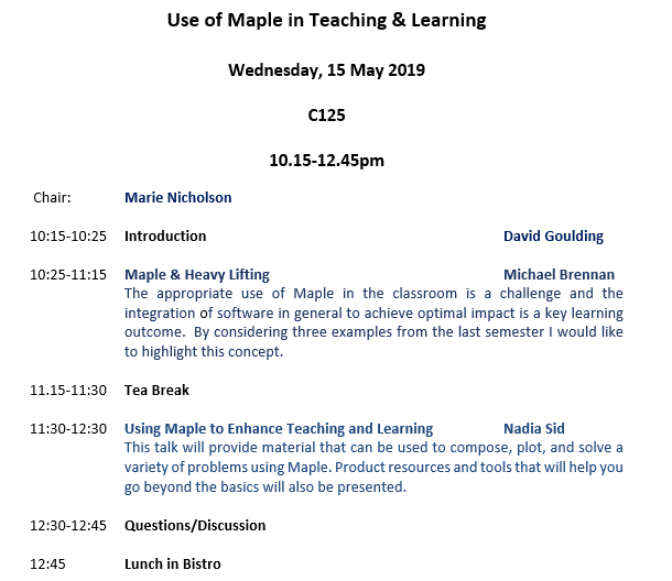 seanwithafada's tweet photo. Yesterday it was @MathsDigiteach, today it's the @CIT_TLU Maths Learning Community workshop on the Use of Maple in Teaching &amp; Learning. A very informative Week 14 facilitated by @CIT_TLU @CITmaths @julieccrowley @mbc36 @marienich https://t.co/oLs0MZsGkw