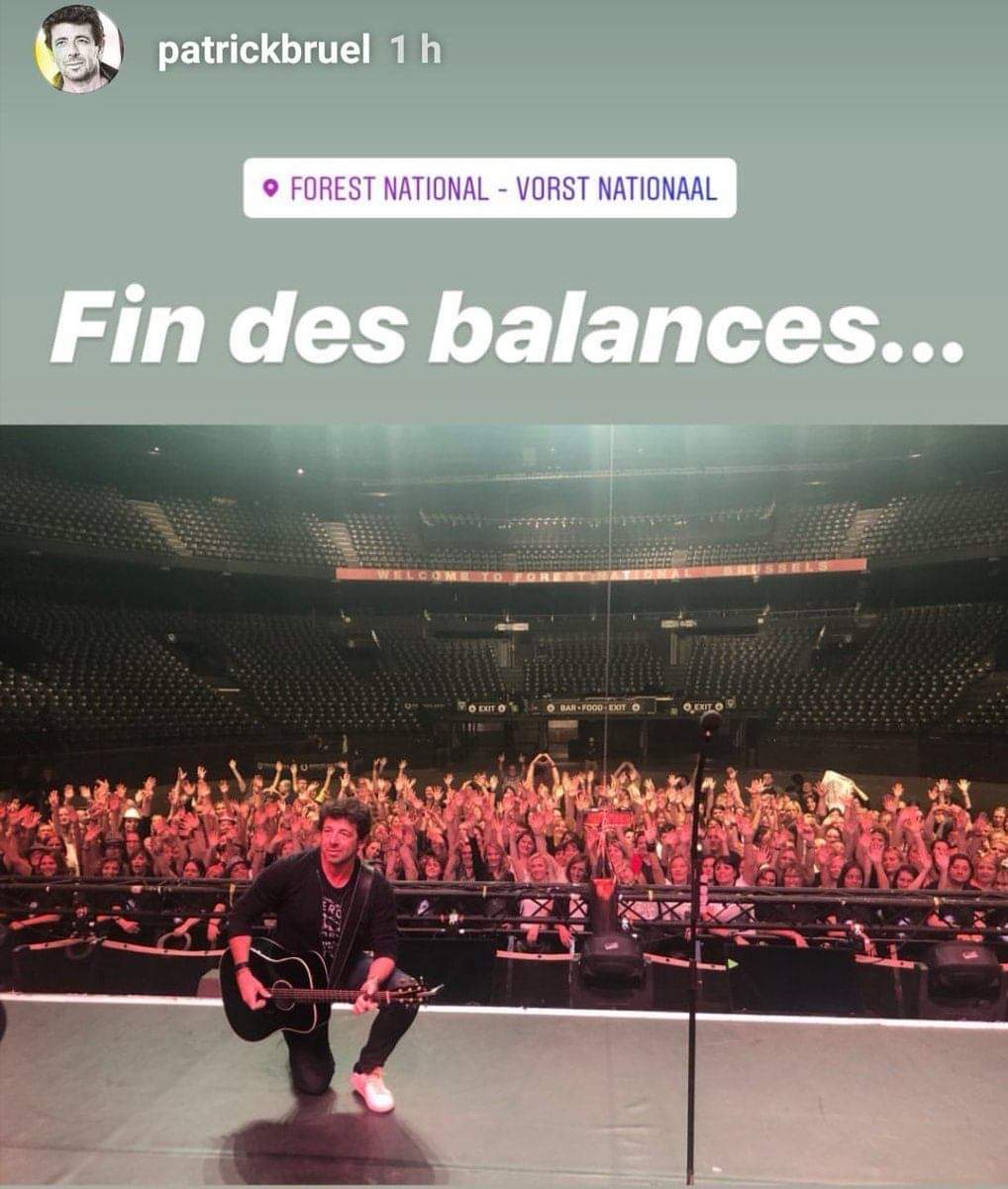 CryCaly's tweet photo. Topissime ! Quelle soirée magique ! Et ce soir on remet ça ! @14leclub @PatrickBruelOff #Tour2019 #CeSoirOnSort #ForestNational #PBHappy14 https://t.co/1PN2N8E6mm