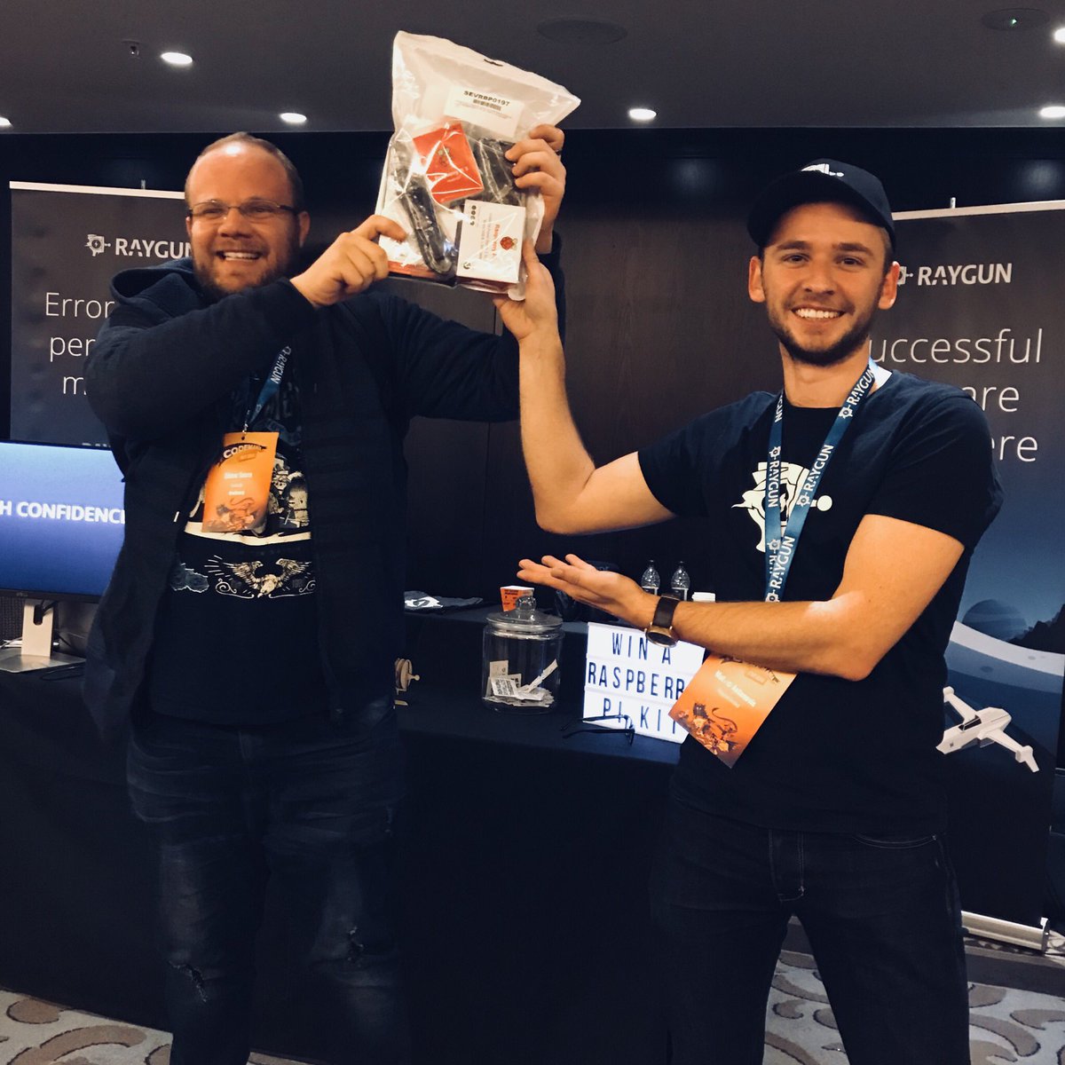 raygunio's tweet photo. Congrats to Edmar from @TradeMe -— the lucky winner of this awesome kit from @Raspberry_Pi ⚡️Happy coding! #Codemania #Raygun #SuccessfulSoftware https://t.co/CAzBVQAUVE