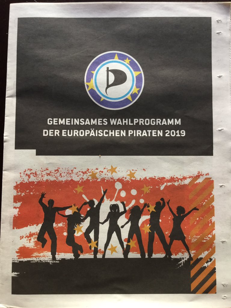 Europäisches Wahlprogramm der Piratenparteien Titelblatt