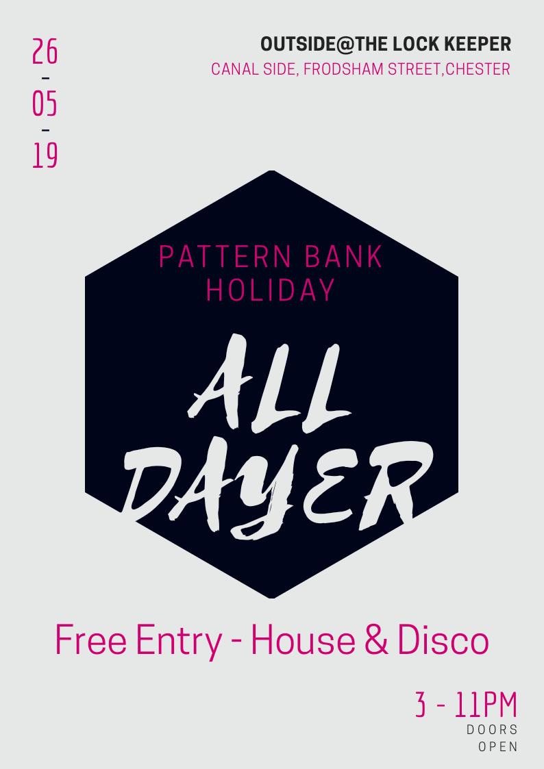 MusicPattern's tweet image. Bank Holiday Sunday #Chester #House #Disco #Free #DJ #Dance Please RT
