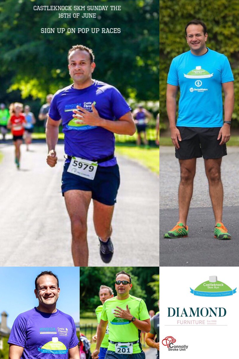<a href="/LeoVaradkar/">Leo Varadkar</a> has taken part in the Castleknock 5km every year.

Get behind us and sign up for this years run taking place on Sunday the 16th of June.

We are raising money for the Stroke Unit in Connolly Hospital.

Here is the link to sign up popupraces.ie/race/castlekno…

#rorysrun