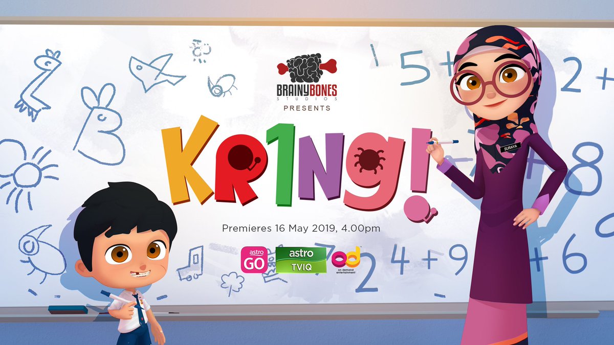 mhilmiismail's tweet photo. We are proud to announce that 'KRING!' will premiere on AstroTVIQ, AstroGO and On Demand.

Tune to Astro on 16 May 2019 at 4.00 pm to be among the first to watch!

#kring
#brainybones
#teachersuraya
#AstroTVIQ
#AstroGO
#ondemand https://t.co/AzDbdV5GDm