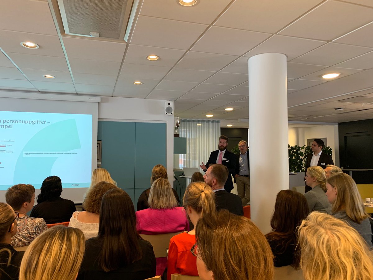 Caroline Olstedt C (@olstedt) on Twitter photo Skärningspunkten mellan dataskydd och upphandlingsregler! Vi diskuterar roller, ansvar och andra heta frågor. Biträdesavtal, anbudsförfarande, skadeståndsfrågor mm. Fullsatt seminarium hos <a href="/CirioLawFirm/">Cirio Law Firm</a>! Spännande diskussion! Skärningspunkten mellan dataskydd och upphandlingsregler! Vi diskuterar roller, ansvar och andra heta frågor. Biträdesavtal, anbudsförfarande, skadeståndsfrågor mm. Fullsatt seminarium hos <a href="/CirioLawFirm/">Cirio Law Firm</a>! Spännande diskussion!
