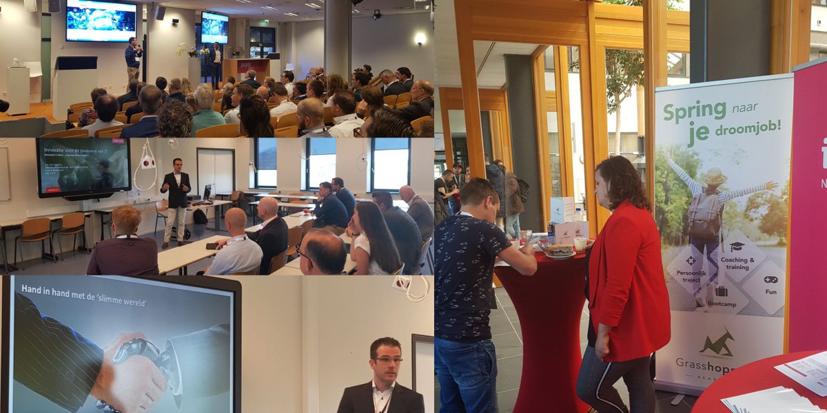 #techinmotion  <a href="/AvansHogeschool/">Avans Hogeschool</a> samen met <a href="/iAdvise_live/">iAdvise</a>  en hun partner <a href="/Oracle_NL/">Oracle Nederland</a> waar <a href="/den_tichel/">Jan van Tiggelen</a> een presentatie rond #SmartIT en #industire40 gaf.