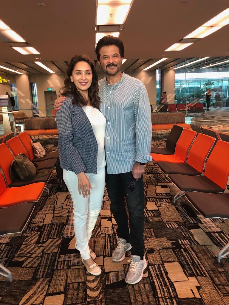 AnilKapoor's tweet photo. Wish you a very happy birthday @MadhuriDixit! You've always been a wonderful co-star &amp; an even better friend! Working with you has given me memories that I’ll cherish forever. Here’s to many more!
May you stay timeless, fabulous &amp; glamorous as always! 
Lots of love &amp; light! https://t.co/NfhF7aCxsL
