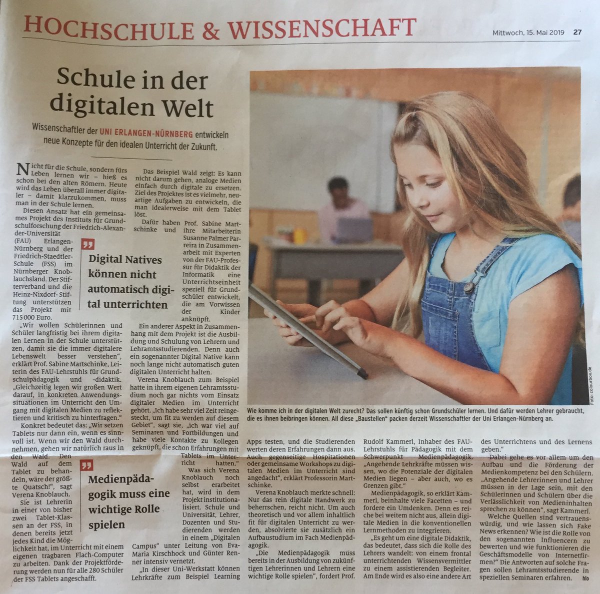 joemi_becker's tweet photo. „Nicht für die Schule, sondern fürs Leben lernen wir...digitale Natives können nicht automatisch digital unterrichten...“ Was braucht es? Wie ist u soll Ausbildung sein? #schule #DigitaleBildung #hochschule #bildung #lernhelfer ⁦Danke @nordbayern⁩ für die Einblicke https://t.co/hUm6W9Mqjg