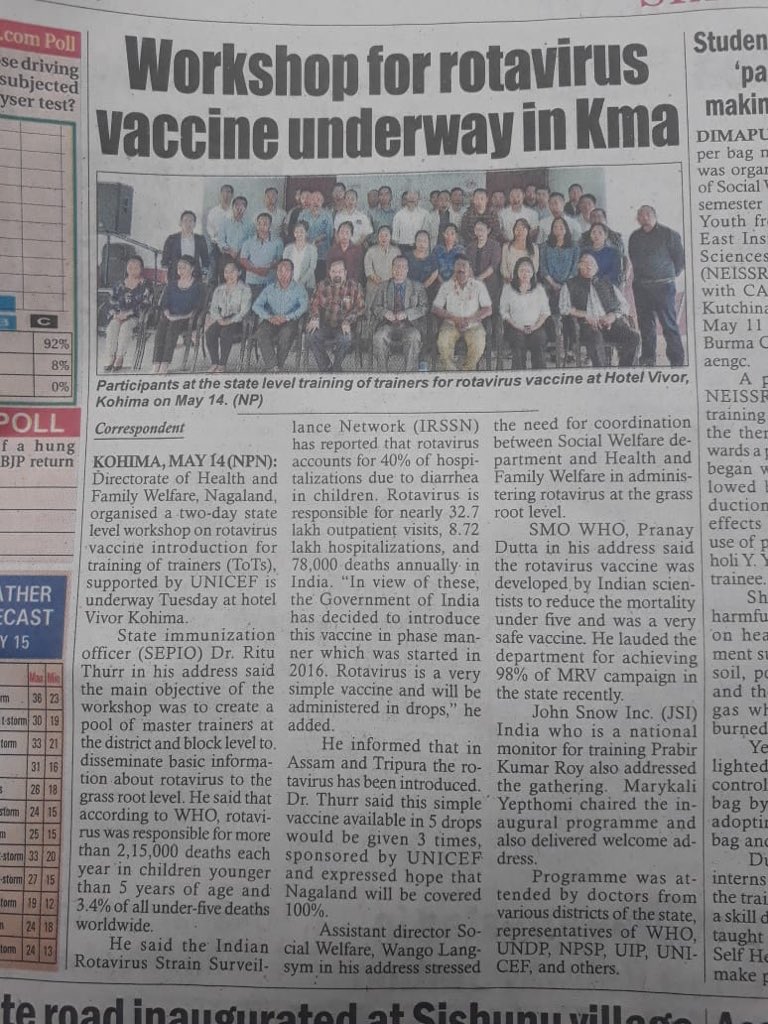 Marykali03's tweet photo. In a phase manner, #governmentofIndia introduced #Rotavirusvaccine in the #Universalimmunizationprogramme in the year 2016. #Nagalandstate has started the preparation to roll out the same. @MoHFW_INDIA @UNICEFIndia @WHO @UNDP_India @JSIhealth @sidbshrestha @sureshparmar95 https://t.co/nuWyqULffs