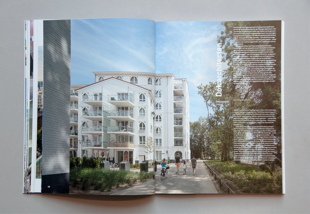 Woonwijk de #Clarissenhof, onze zoektocht naar rust midden in het hoogstedelijke #Tilburg, is een van 26 inspirerende projecten in het nieuwe jaarboek Architectuur in Nederland. Deze 176 pagina’s over Nederland ‘under pressure’ zijn een must-read voor de toekomst!