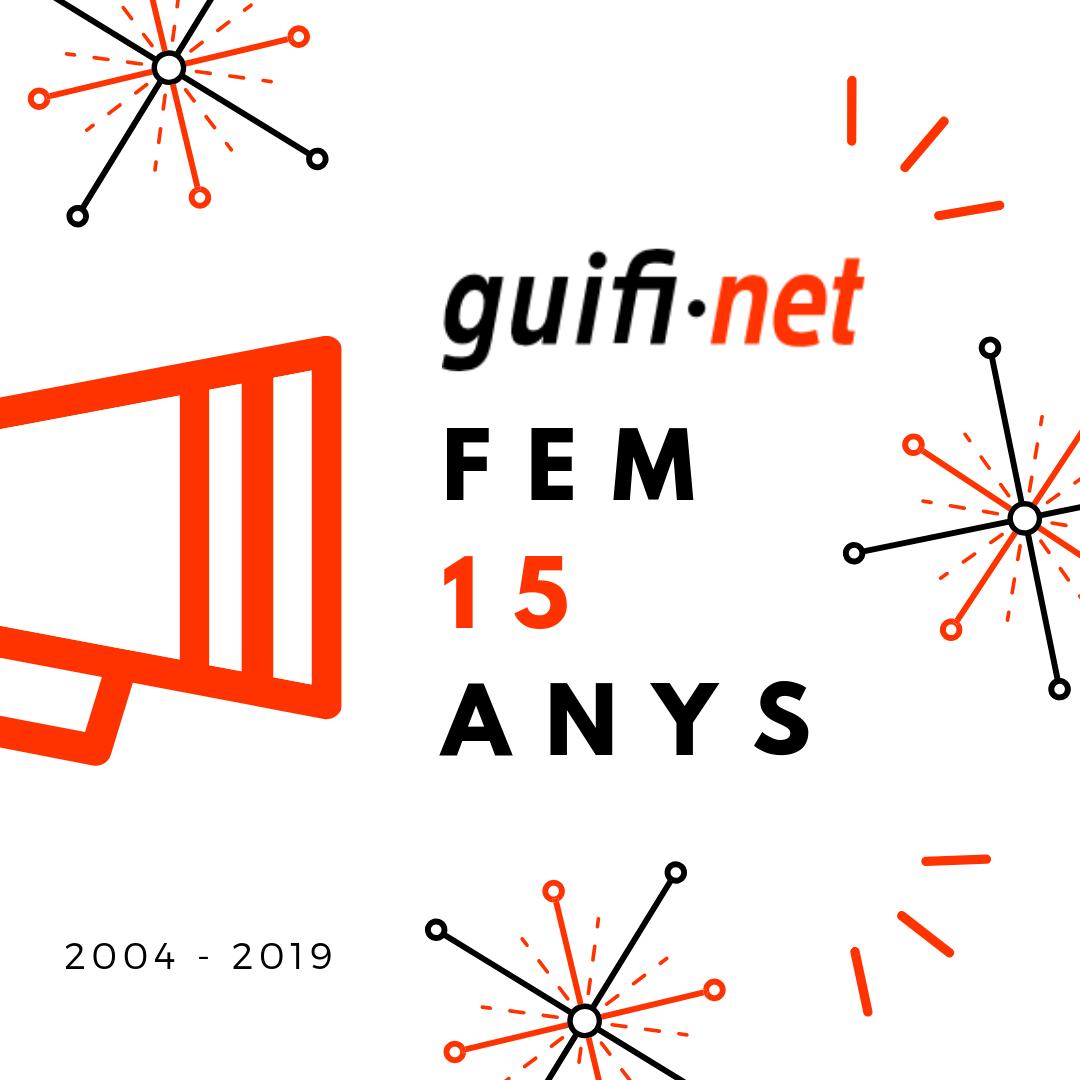 🎊Estem de celebració, <a href="/guifinet/">guifi·net</a> FEM1⃣5⃣ANYS😱! Avui fa 15 anys q es van produir els 1rs enllaços de la #xarxadecomuns #guifinet: #Gurb -#Vic -#StEugèniaBerga -#Calldetenes. El ⌛️passa però seguim aquí, fent créixer el projecte, promovent accés a internet obert, lliure i neutral!