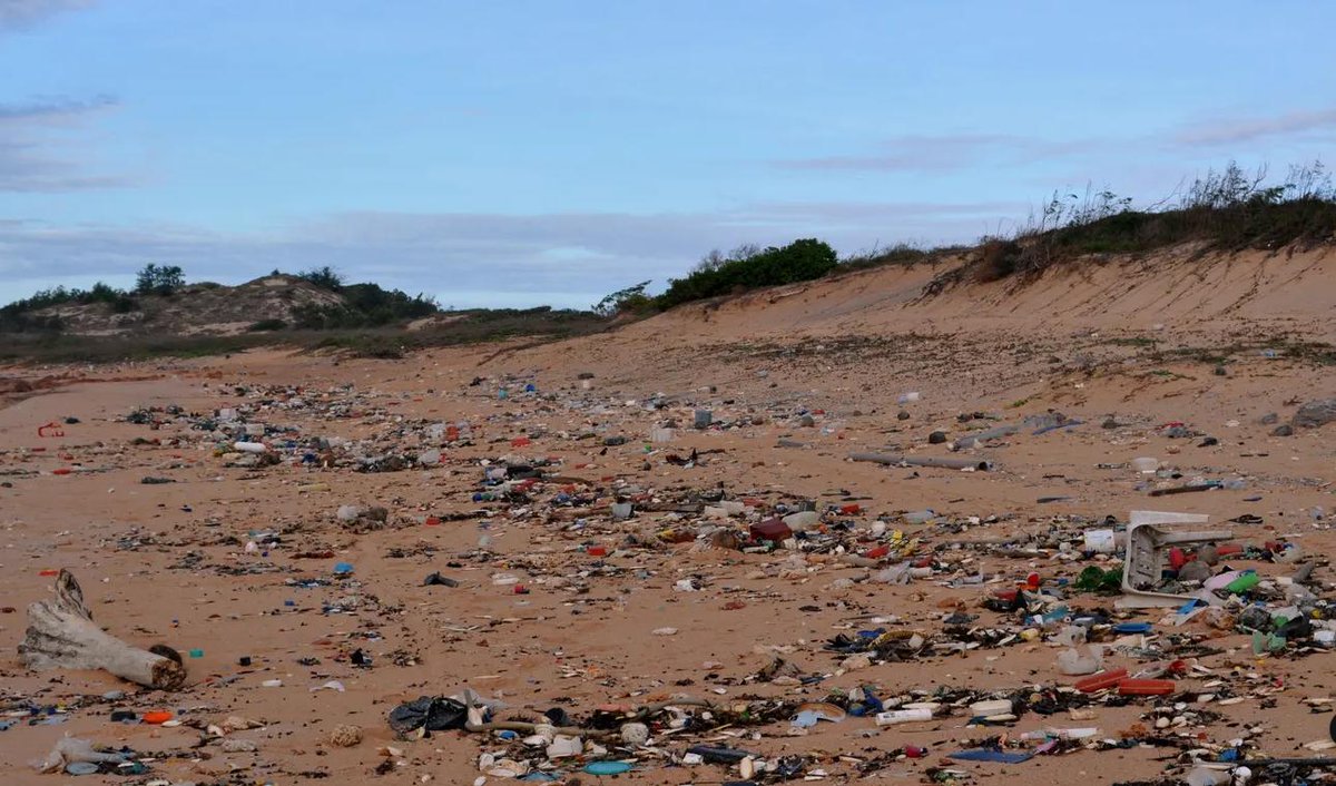 bkjabour's tweet photo. This is seriously distressing - hundreds of kilograms of rubbish washing up on remote Arnhem Land beaches https://t.co/ZFFrIfkORH https://t.co/p9swALEu8y