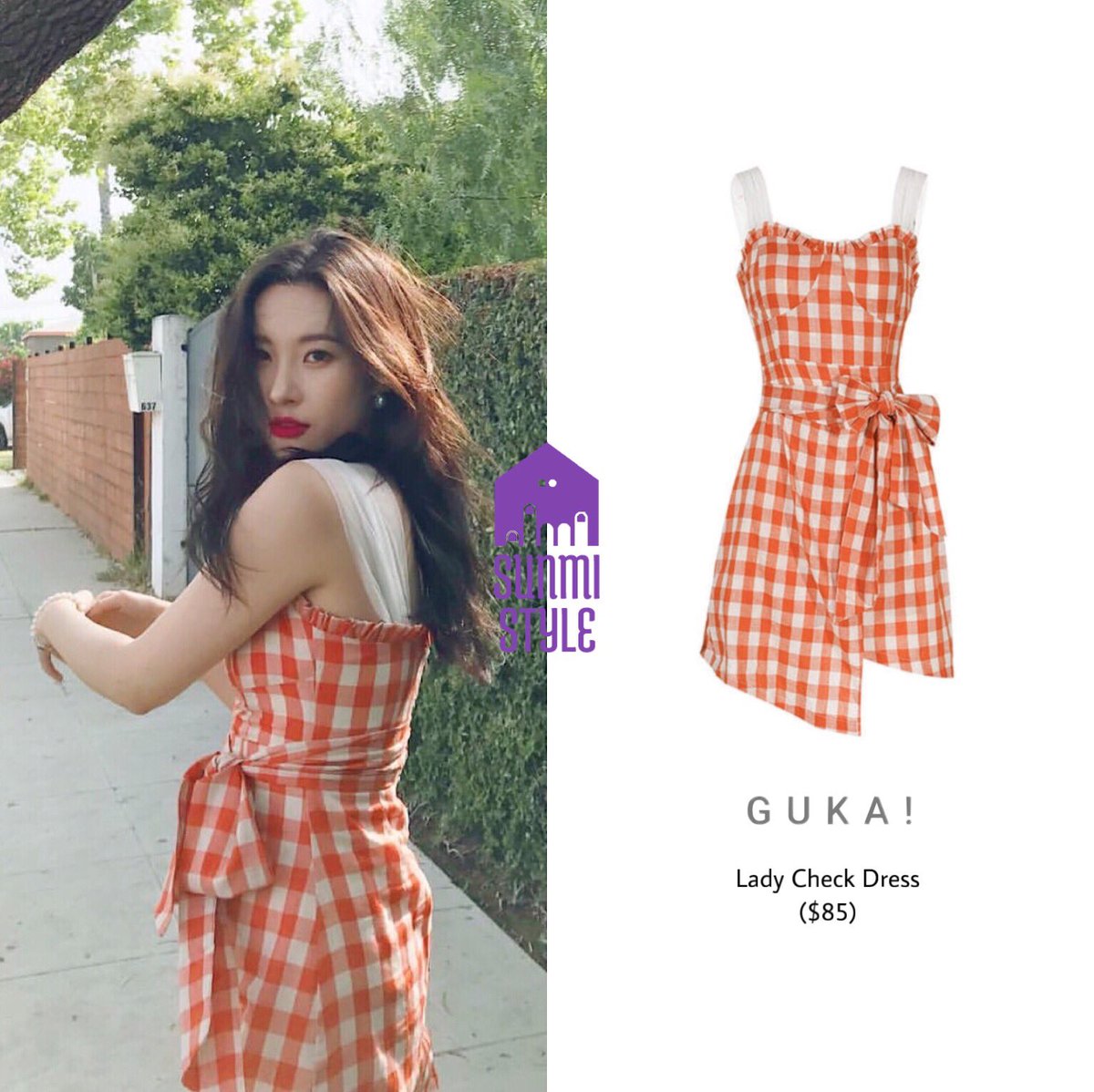 190429 Sunmi's Instagram Update GUKA : Lady Check Dress ($85) #SUNMI # #LEESUNMI # #NOIR # 190429 Sunmi's Instagram Update GUKA : Lady Check Dress ($85) #SUNMI # #LEESUNMI # #NOIR #