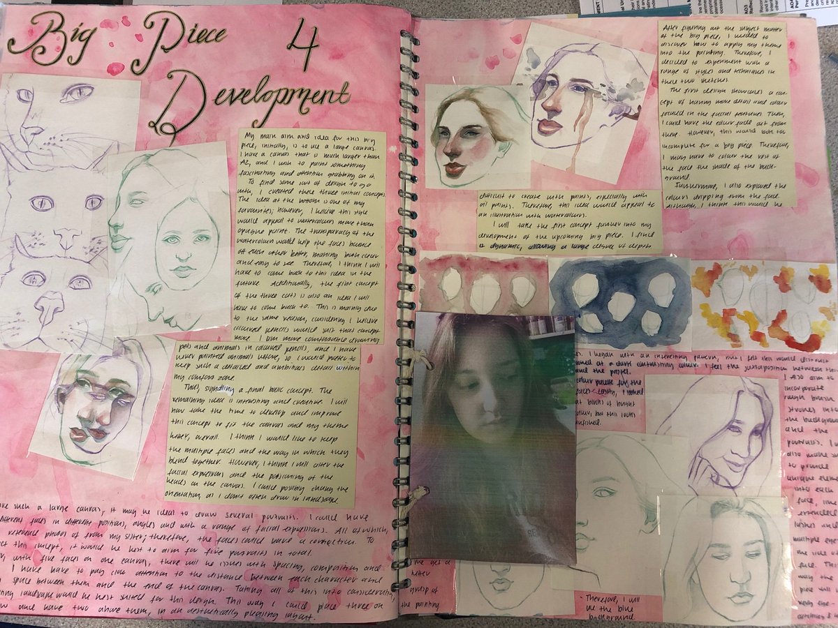 Outstanding work from A level Year 13 student Caitlin