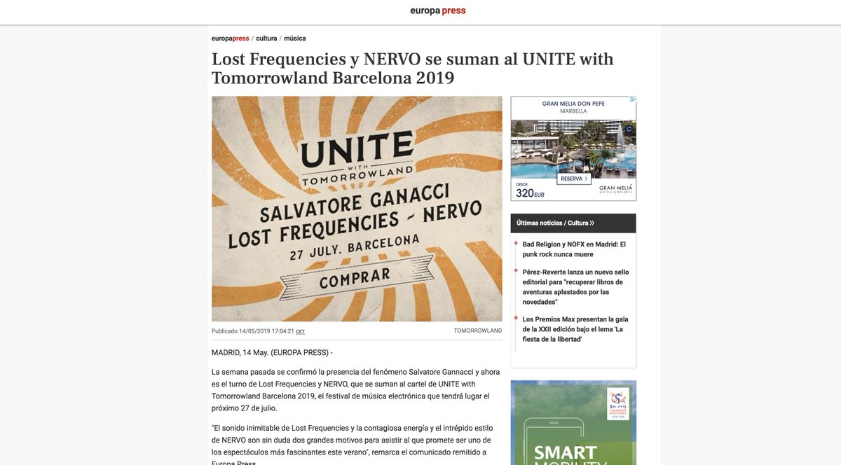el medio EUROPA PRESS <a href="/epmusica/">EP Música</a> se hace eco del festival de electrónica más esperado del verano!

snip.ly/6w64oi