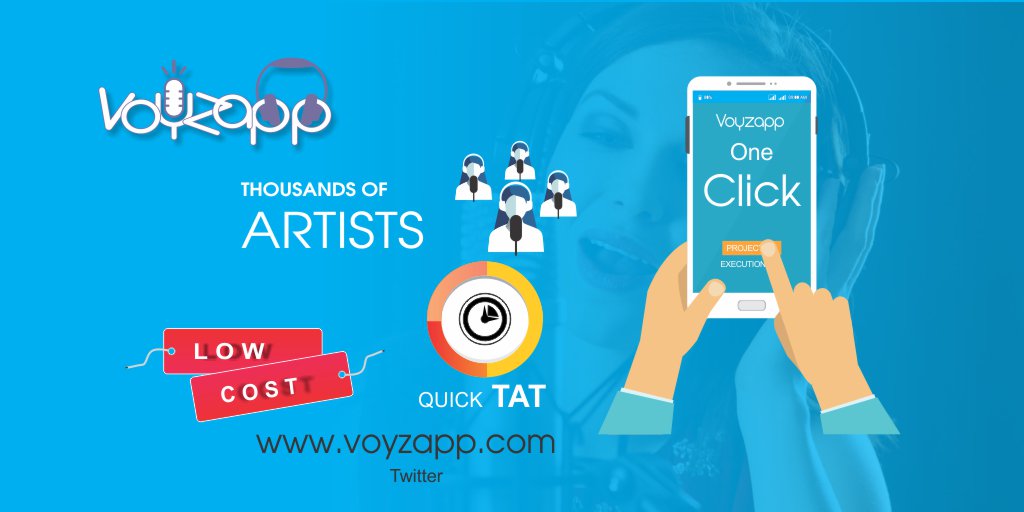 Thousands of artists, low cost, quick TAT, escrow payment methodology, one click project execution and feedback - that's Voyzapp!
#voyzapp #voiceover #voiceoverartists