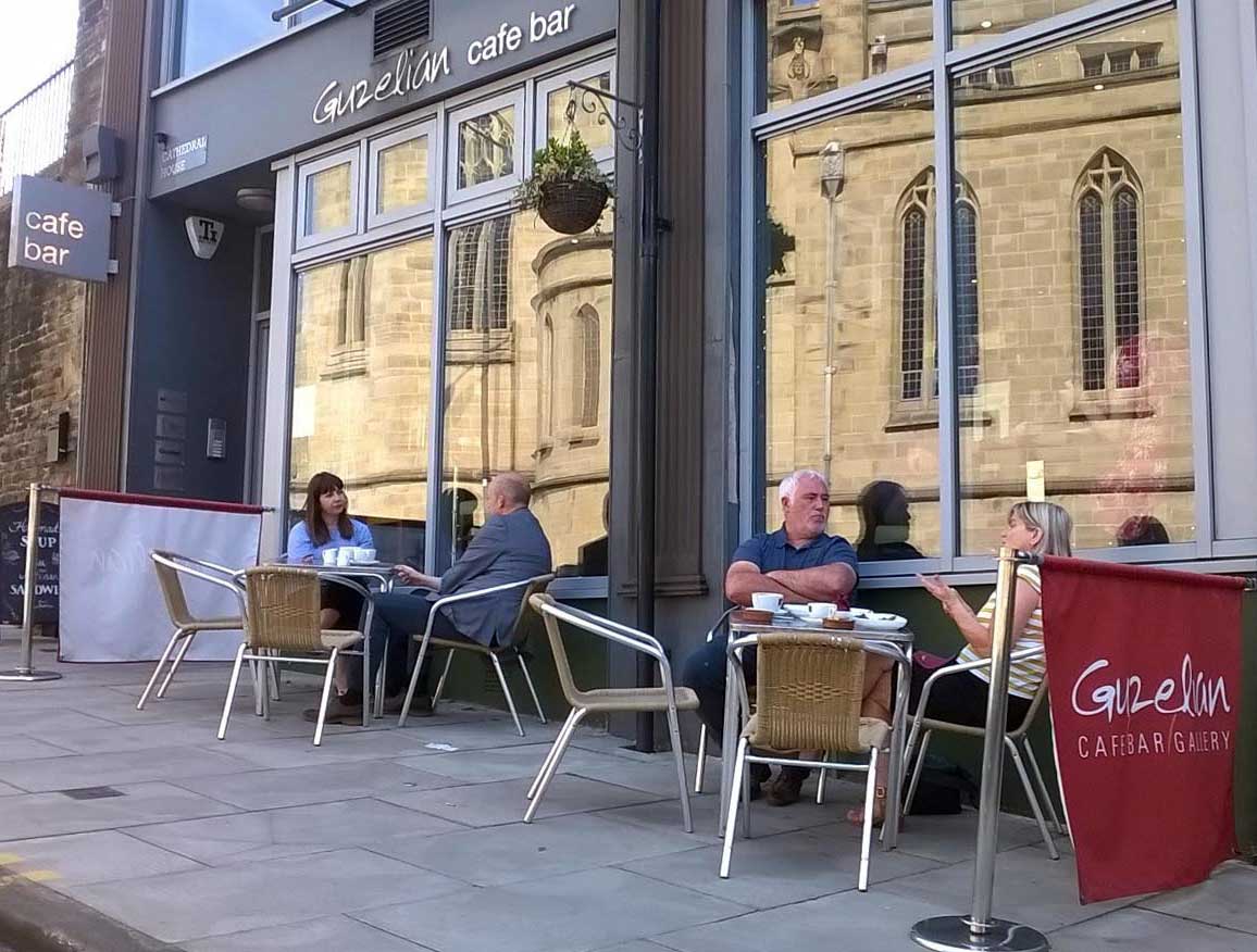 Al fresco reflections at Guzelian Cafe Bar