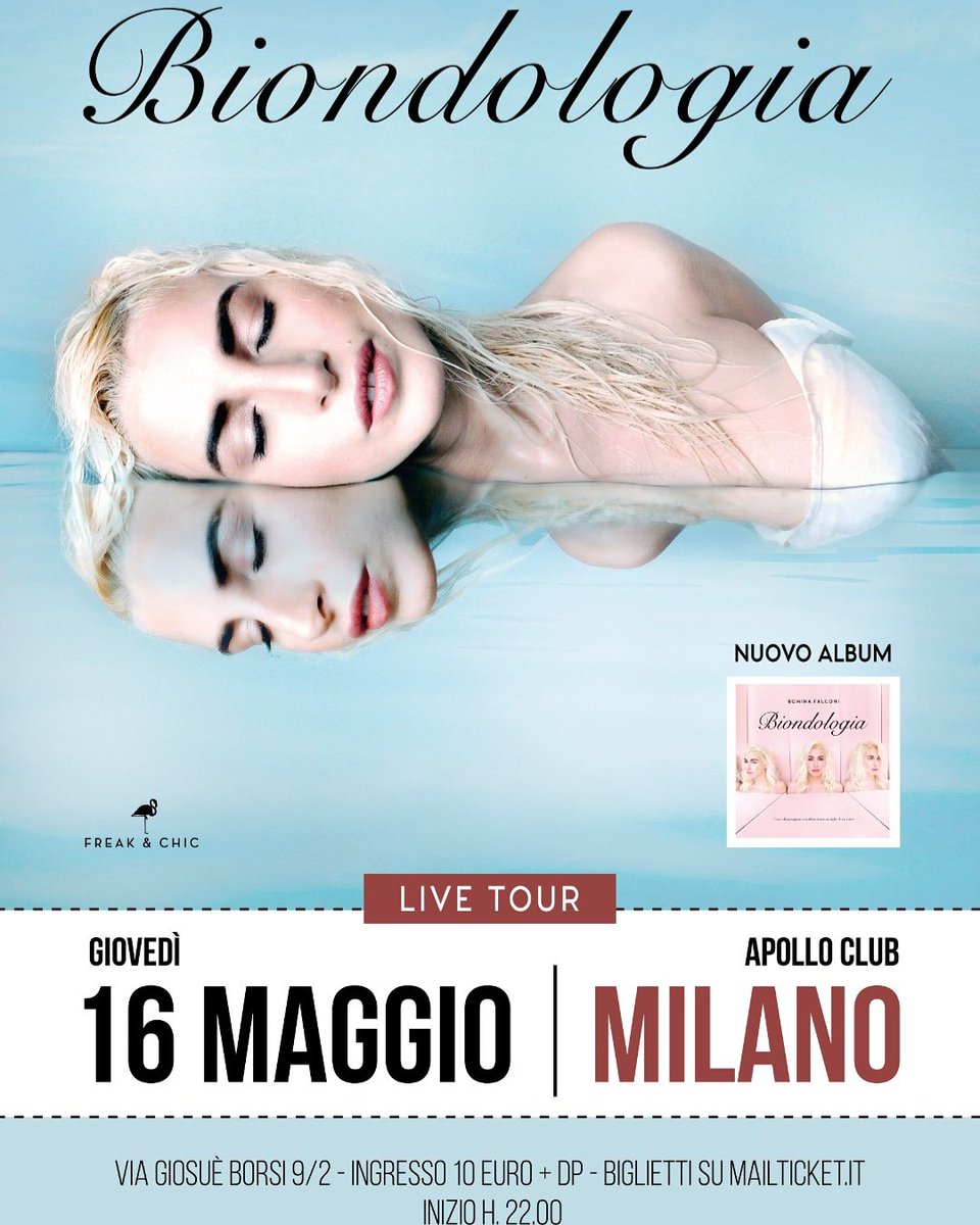 Mi dicono dalla regia che sarete in tanti domani a cantare con me a Milano... Sta accadendo, non mi sembra vero.
Avete preso il mio cuore rotto e lo  avete salvato.
Domani vi canto tutte le mie avventure e la mia gratitudine.
NON VEDO L'ORA.
@apolloclubmilano #BiondologiaTour