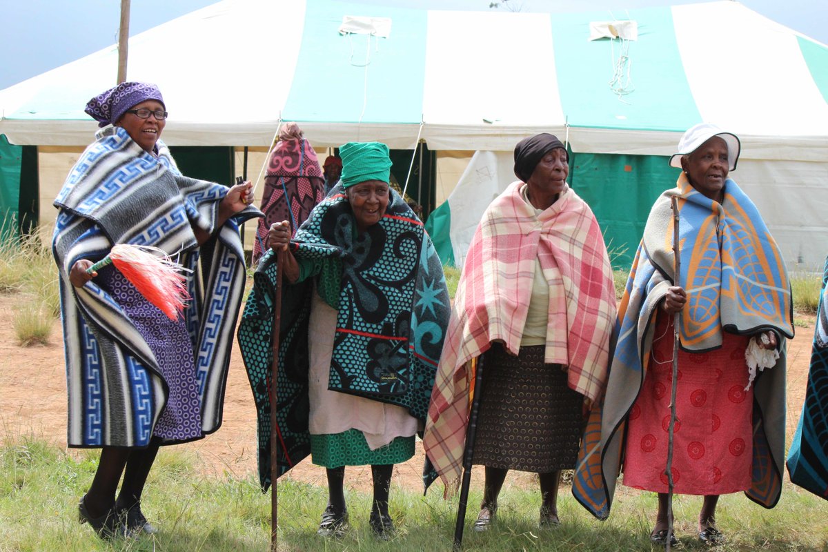 HelpLesotho's tweet image. These happy, colour grannies are the cornerstone of their families. 
.
The AIDS epidemic has left over 200,000 children orphaned and vulnerable.  Grannies across Lesotho have taken on the burden of raising the next generation of Basotho. #internationaldayoffamilies #UN
