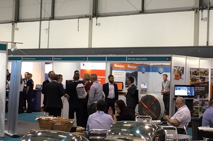 AutoSockUK's tweet photo. We're at #ColdComfort19 in Harrogate today and tomorrow. Pop over to Stand D06 (near the food!) and see how @AutoSockUK will help keep your vehicles moving safely on the snow @transport_net https://t.co/CvzbGdRbKg