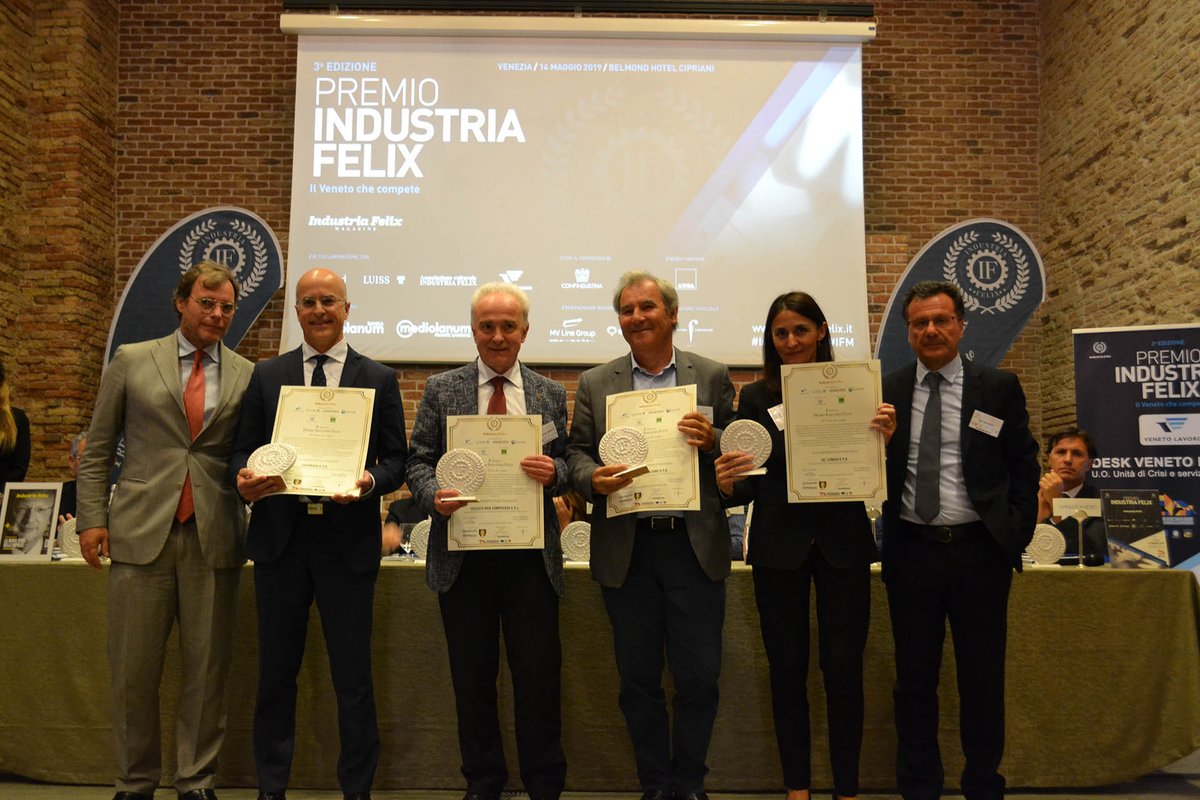 ConfindustriaVe's tweet photo. È andata in scena ieri la 3^ edizione di #IndustriaFelix - Il #Veneto che compete. Sono 32 le aziende con i migliori bilanci premiate al Belmond Hotel Cipriani. 
Fra queste le nostre associate:

✔️Casa Vinicola Botter Carlo &amp; C. spa
✔️Save spa
✔️Zignago Holding spa
✔️Zhermack spa https://t.co/kRjCHDTwID