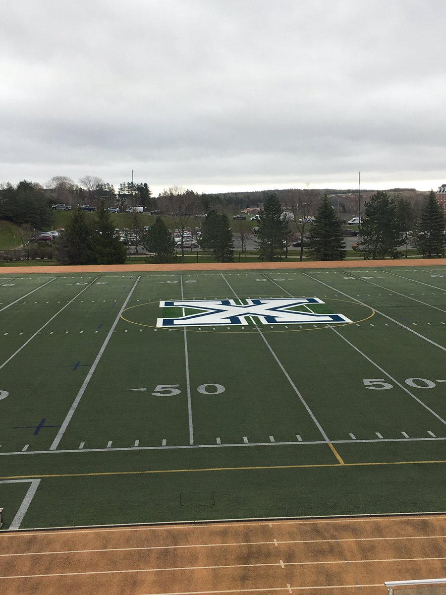 mdeyoung10's tweet photo. Bright new Athletics logo now complete at centre field of Oland Stadium. https://t.co/3fwtsab4PU