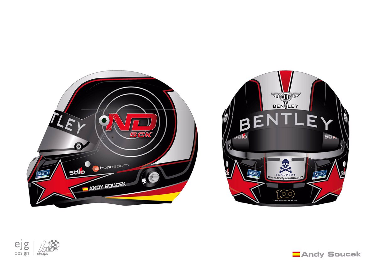 georj_igl's tweet photo. Orgulloso de colaborar con @andysoucek nuevo embajador del @legadomariadevillota en el diseño del casco que llevará en 2019. Un emotivo trabajo en homenaje a @mariadevillota #graphicdesign #motorsport @blancpaingtseries @bentleymotors #thecolorsofspeed https://t.co/ZbQzll62iK