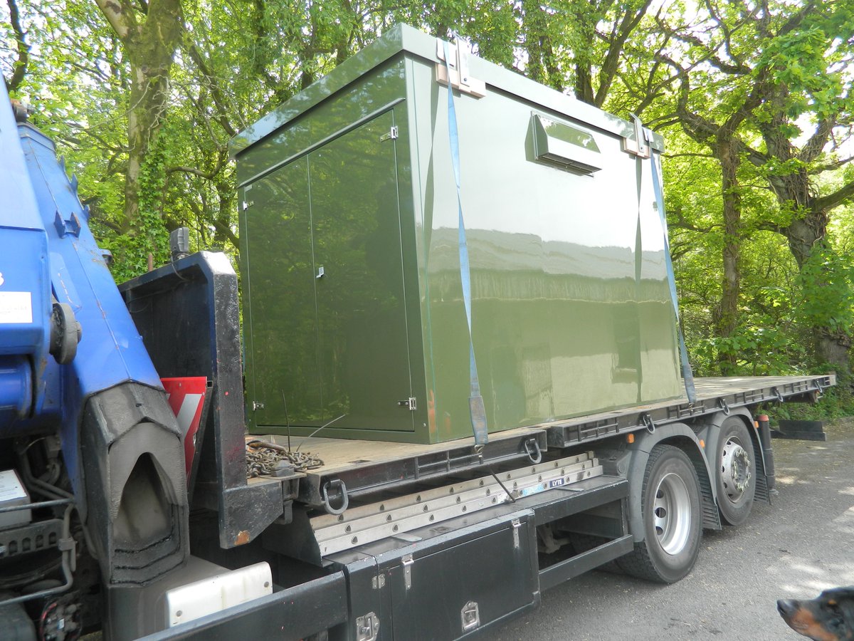 CelticComposite's tweet photo. Bespoke GRP Housing completed and loaded @CelticComposite 
Next stop sunny #Brighton for this housing 
#UKmfg #Manufacturing https://t.co/GXBMhbhrMu