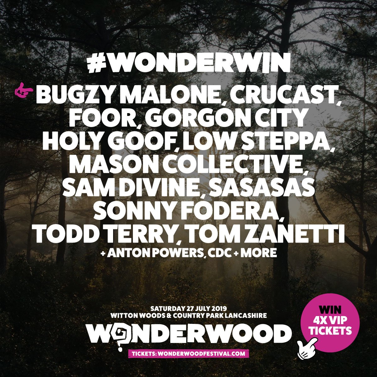 WonderwoodFest's tweet photo. #WonderWin We’ve got the #FridayFeeling RT & ‘Tag’ your 3 best mates you would bring with you if you won in the comments below to #win 4 x VIP Tix to @wonderwoodfest 2019!
Comp Closes Monday 20th May. Good Luck!
#competition #win #wonderwood #festival #wittonwoods #summer2019 https://t.co/NA8ld2ciWM