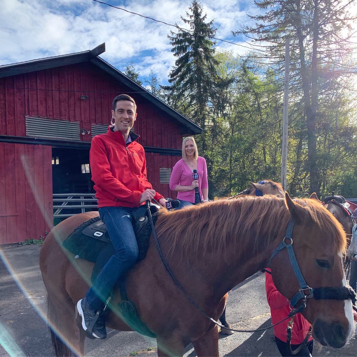 marge_farrell's tweet photo. .@Keith_McGilvery and I are touring New Haven county today, starting the day at Rap-A-Pony Farms in Wallingford! Have you been horseback riding? Where will the RV go next? Find out on @FOX61News ! #SpringRoadTrip! https://t.co/YfKDtHM606