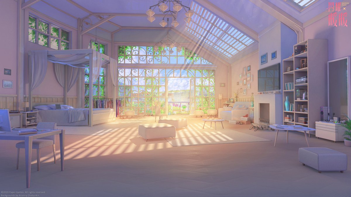 ArsXC's tweet photo. Nikki room done for “Shining Nikki” game developed by Paper Games https://t.co/onZgRF1avP  More info on site. Illustrations may be little different/modified for the sake of unified hues in the game, hope for your understanding. #背景 #インテリア https://t.co/estZAgG1Qb