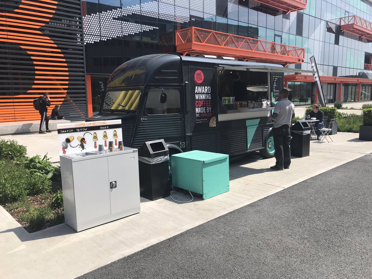VALofthouse's tweet photo. #lollybin number 1 is INSTALLED & looking fine in the sun @ChangePlease @lborolondon @HereEast @debralilleyLDS - time to see if we can #behaviourchange https://t.co/mz5jFVcFnk