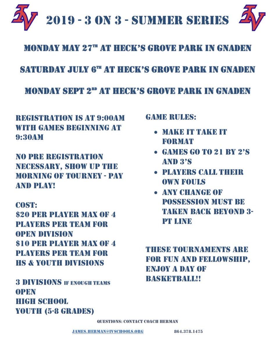 CoachHerman7's tweet image. Summer 3on3 Series mark your calendars!  #Hoopin