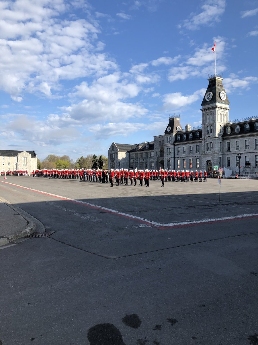 Grad parade dress rehearsal.