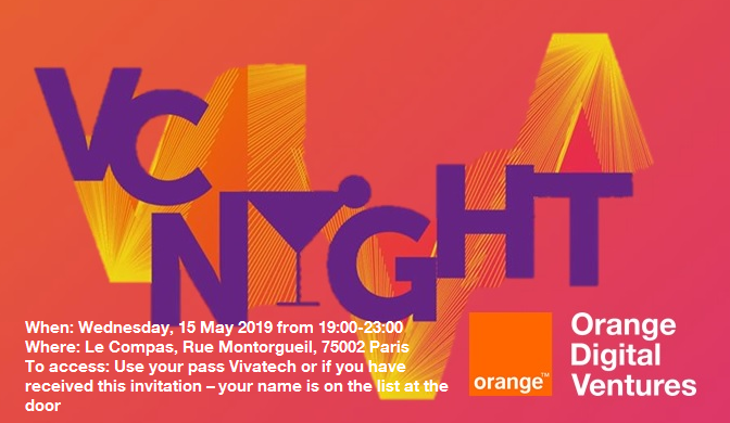 _de_Cosa's tweet photo. It's tonight from 7PM, and we're already thrilled to meet you there! #VCnight #VivaTech2019 https://t.co/bG5eGswV3y