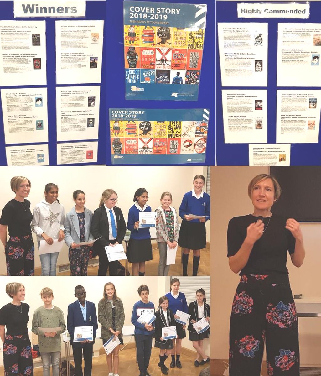 GreyCourtLib's tweet photo. Thank you @RichmondLibs for Cover Story evening. Our students were thrilled to have met @JennyMcLachlan1. We thought your stories of being an awkward teenager were hilarious. Hope we can arrange a visit to GC in the future. Huge thank you. 

#coverstory #richmondlibraries https://t.co/XNUhpzhK9W