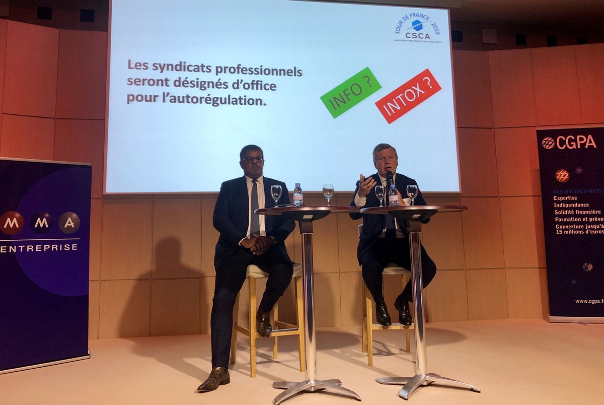 Nous parlons ce matin autorégulation avec <a href="/BdeSurmont/">Bertrand de SURMONT</a>, Pdt de la #Csca et <a href="/hellolob/">Laurent OUAZANA</a>, Pdt de <a href="/PlaneteCourtier/">Planète Courtier</a> à l’occasion du tour de France de la @csca_national en présence de nos partenaires <a href="/MMAssurances/">MMA</a> <a href="/Cfdp_Assurances/">CFDP Protection Juridique Indépendante</a> @veralticourtage @cgpa #assurance #courtage