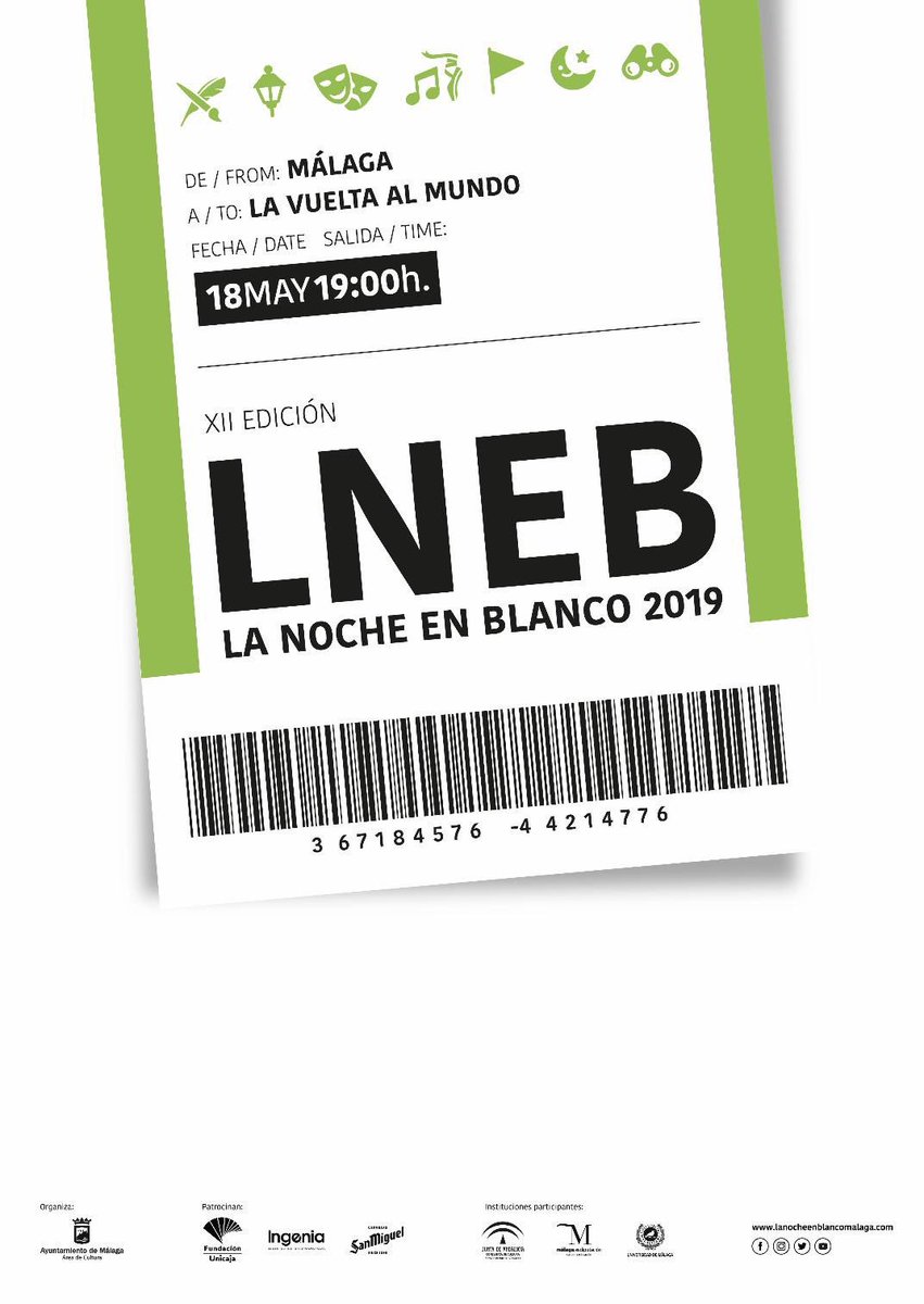 Que planes tienes para el próximo 18 de mayo? A partir de las 19:00h se celebra <a href="/NochenblancoMLG/">La Noche en Blanco Málaga</a> y necesitarás desplazarte por los diferentes lugares y museos. Deja el coche en casa y <a href="/moveinmalaga/">MoveInMalaga</a> te lleva donde necesites. 

#NocheenblancoMLG #MalagaCiudadGenial