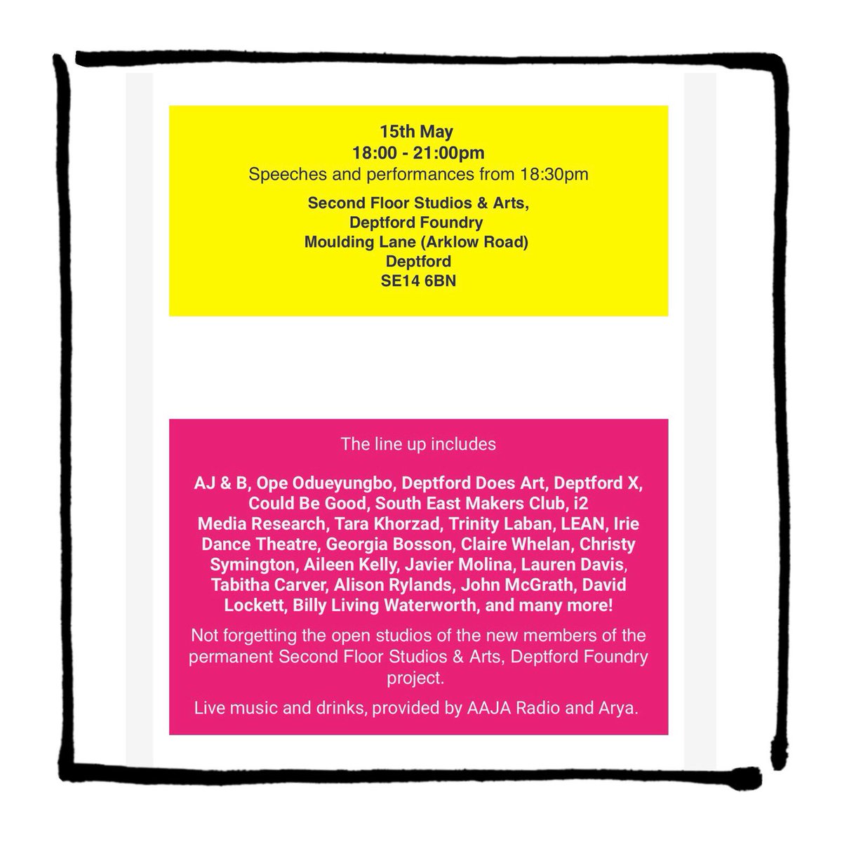DeptfordDoesArt's tweet photo. We are ready! Be part of Lewisham’s creative movement! Join us on today 6-9pm at @2ndfloorstudios Deptford Foundry to celebrate the launch of the @SHAPESLewisham CEZ website and the newly opened 85 new purpose built studio spaces! (PS: we’re closed today) #CEZLondon #lewisham https://t.co/appU3tu1fh