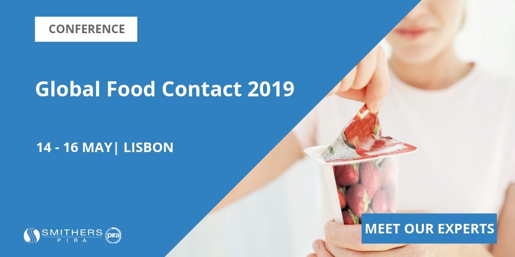 Are you at #GlobalFoodContact 2019? Smithers Expert Alistair Irvine, is the Chairman for the event - catch him speaking on ‘EU- Core developments and changes relating to European food contact legislation' this morning bit.ly/2Jg5mGt  #smitherspira #smithers #foodcontact