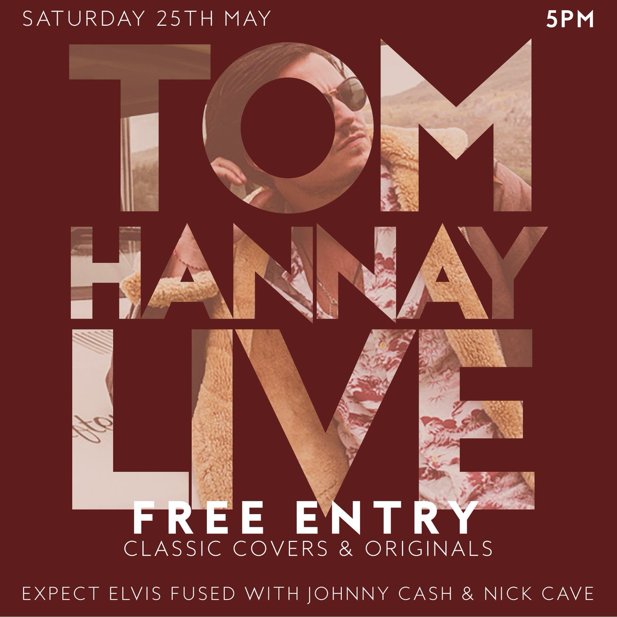 TheKingandCo's tweet photo. **THIS SATURDAY** Join us from 5pm for a bit of #bankholiday live music as @tomhannaymusic returns for an afternoon of rock &amp; pop anthems to get you moving! THE PERFECT BANK HOLIDAY ENTERTAINMENT #clapham #livemusic https://t.co/x2TafnUKkR