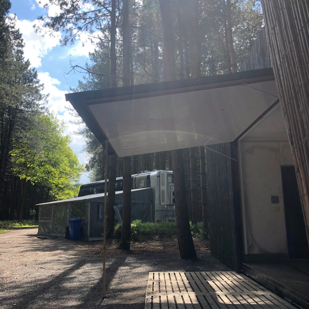 Bedroam's tweet photo. Sneaky preview of our new installment down at the  Bedroam Woodland.  Can anyone guess what it might be?😀

#glamping #Bedroam #bedroam_bus #Yorkshire #holidays https://t.co/HjvpHSczmK
