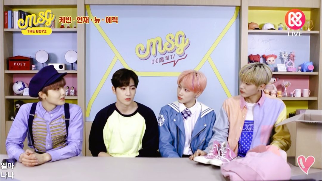 WonwooJuyeon's tweet photo. IDOL TALK TV๐บ - M.S.G LIVE๐ถ
๐ T.M.I Stage
Hyunjae, Kevin, New, Eric
#THEBOYZ #BloomBloom
@Creker_THEBOYZ @WE_THE_BOYZ
#ALLTHEKPOP #MSG
#MUSIC_STAGE #TMI https://t.co/Qj9DsG9MYq