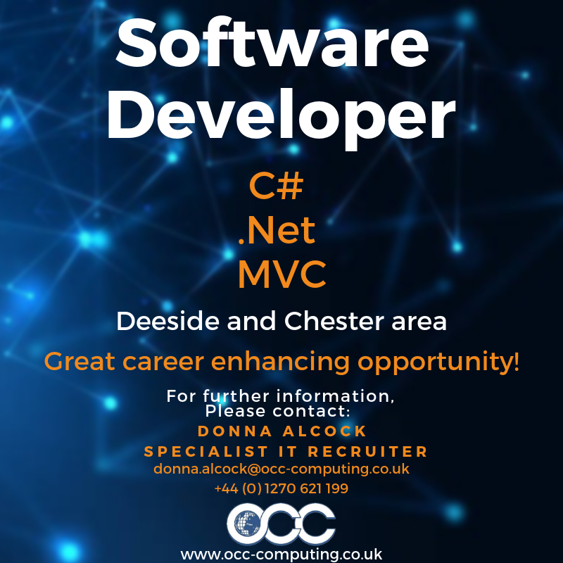 DonnaOCCRec's tweet photo. Are you looking for your next career? Get in touch now, we have some amazing opportunities available within the #Cheshire, #Manchester and #Stoke areas #newcareer #developerjobs #WednesdayWisdom https://t.co/JK4QzNVyTz